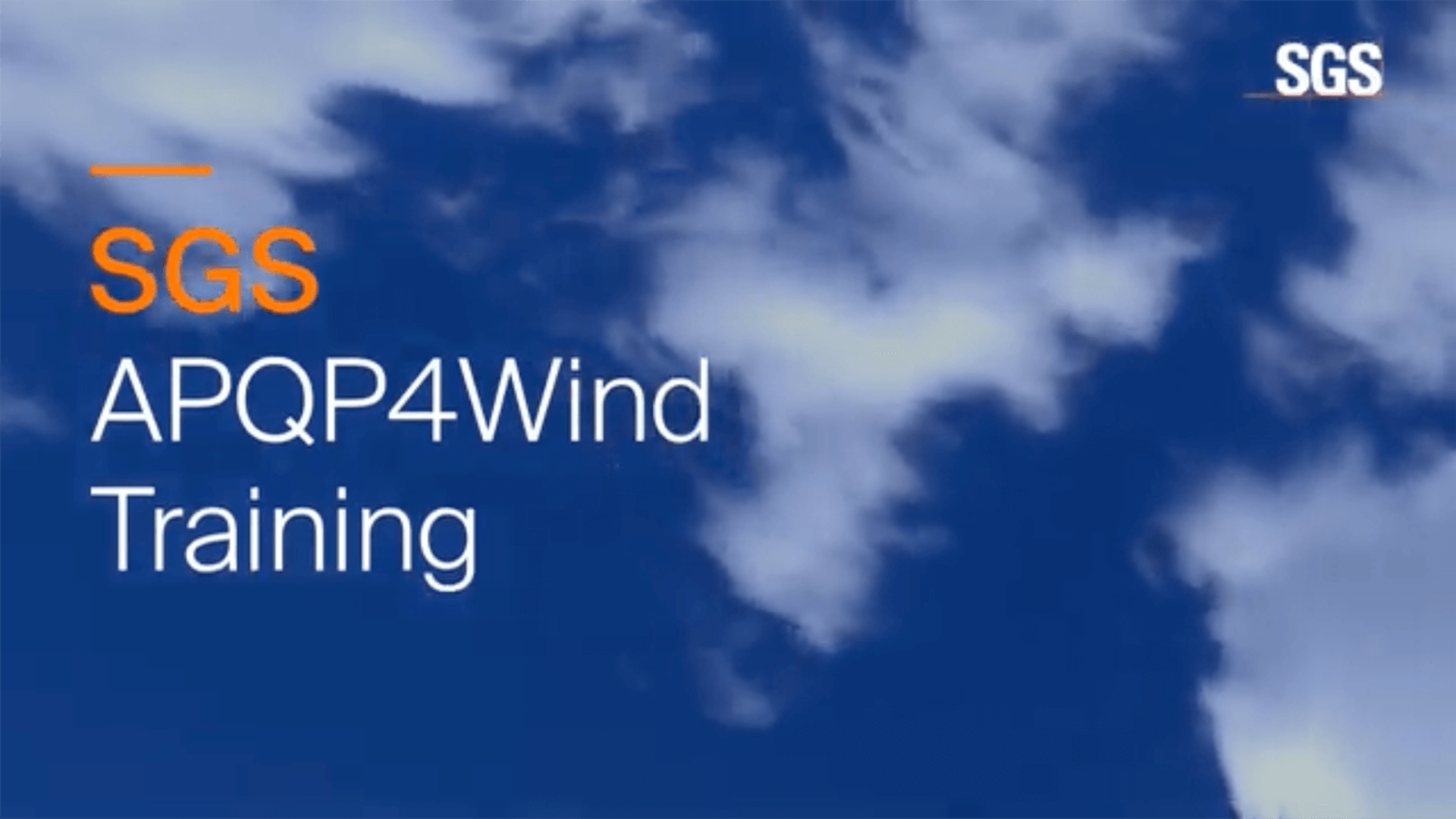SGS training courses wind industry